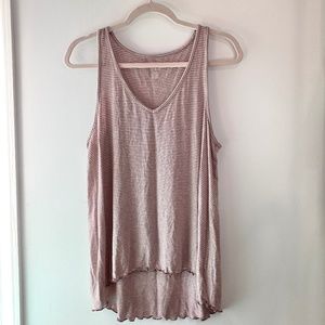 NWOT American Eagle Pink Striped Soft and Sexy Tank